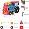 Toy Train with Electric Motor, Battery Operated Train Toys for Toddlers, Take Apart Locomotive Toys with Electric Drill, Kids Gift for Girls, Boys Ages 3+